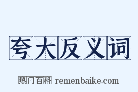 夸大反义词是什么意思的图片